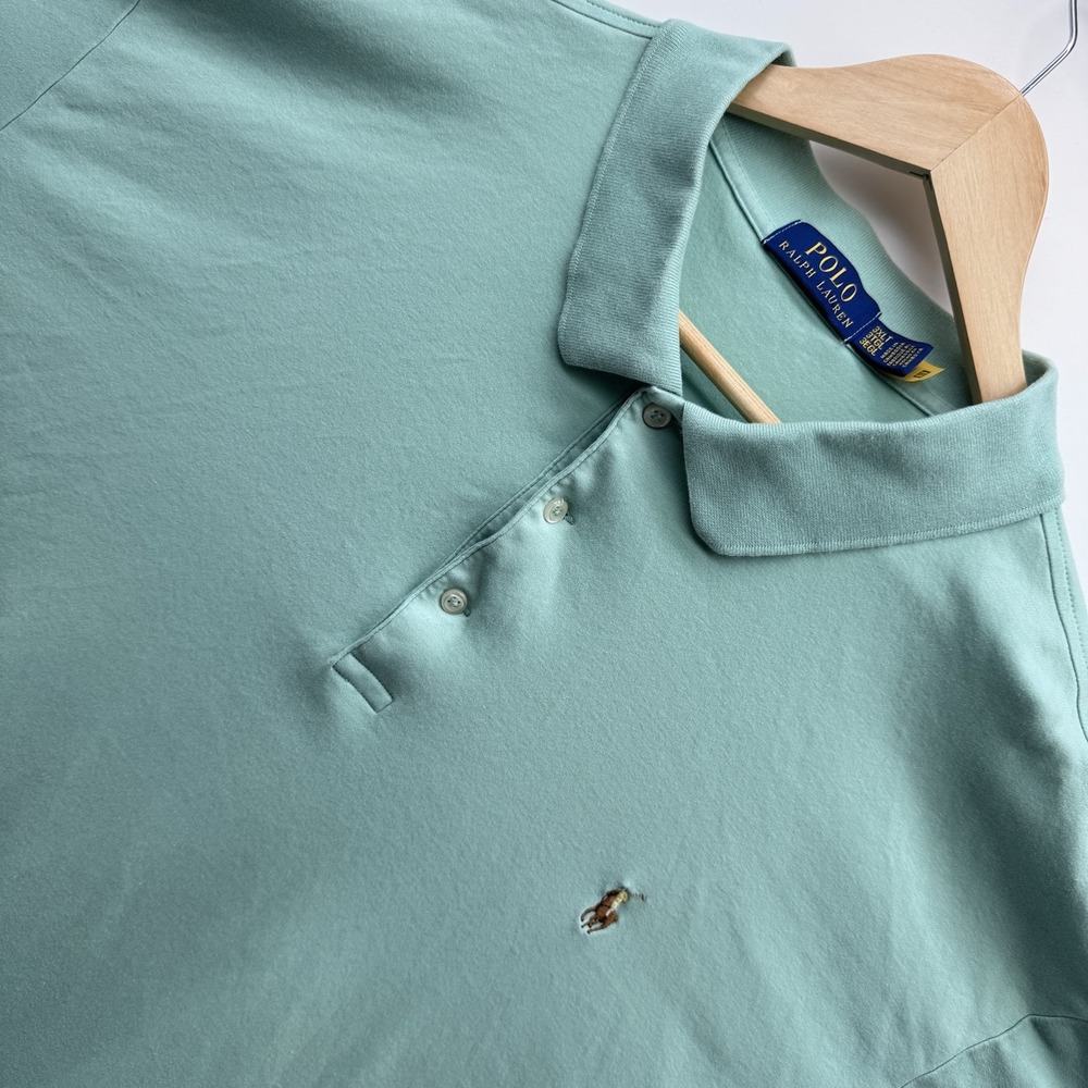 Polo Ralph Lauren Shirt Polo Men's 3XLT Big & Tall Mint Green Short Sleeve